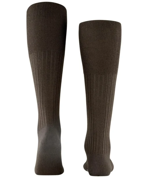 FALKE Bristol Pure heren kniekousen, bruin (brown)
