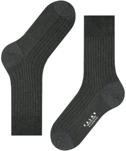 FALKE Bristol Pure Heren herensokken, antraciet (anthra.mel)