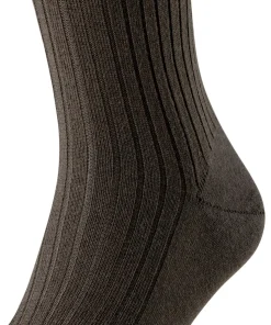 FALKE Bristol Pure heren kniekousen, bruin (brown)