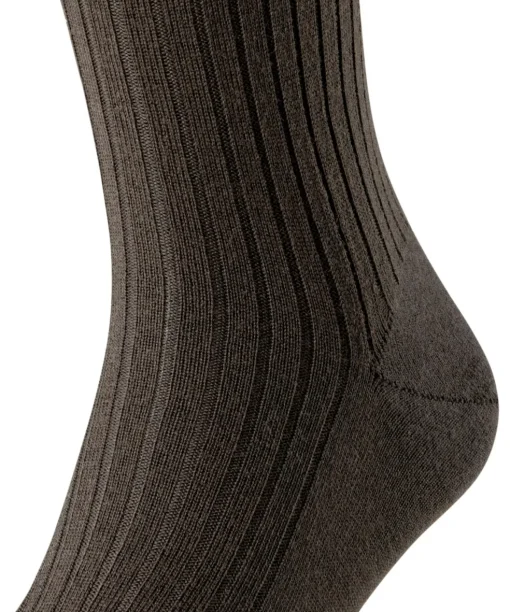 FALKE Bristol Pure heren kniekousen, bruin (brown)