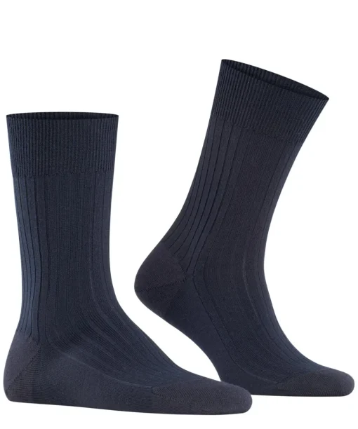FALKE Bristol Pure herensokken, donkerblauw (dark navy)