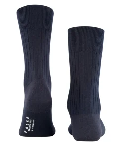 FALKE Bristol Pure herensokken, donkerblauw (dark navy)