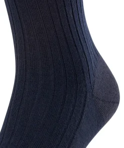 FALKE Bristol Pure herensokken, donkerblauw (dark navy)
