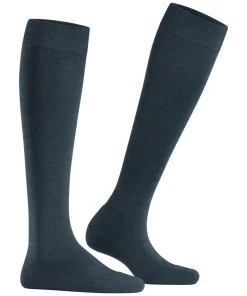 FALKE ClimaWool dames kniekousen, donkerblauw (navy mel.)