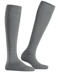 FALKE ClimaWool dames kniekousen, grijs (light greymel.)