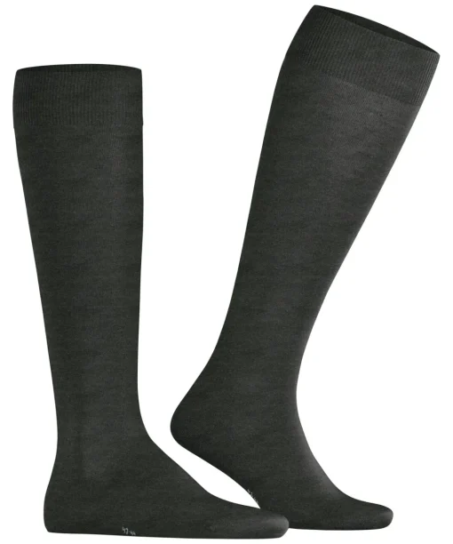 FALKE ClimaWool heren kniekousen, antraciet melange (anthra. mel.)