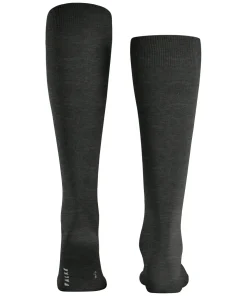 FALKE ClimaWool heren kniekousen, antraciet melange (anthra. mel.)