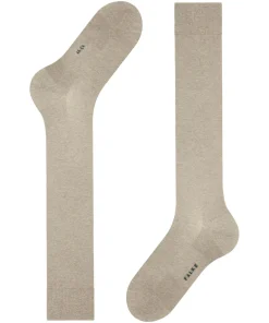 FALKE ClimaWool heren kniekousen, beige melange (pebble mel.)