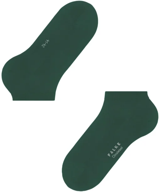 FALKE ClimaWool heren sneakersokken, groen (hunter green)