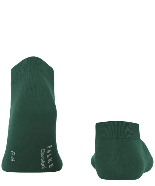 FALKE ClimaWool heren sneakersokken, groen (hunter green)