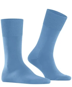 FALKE ClimaWool herensokken, blauw (cornflower blue)