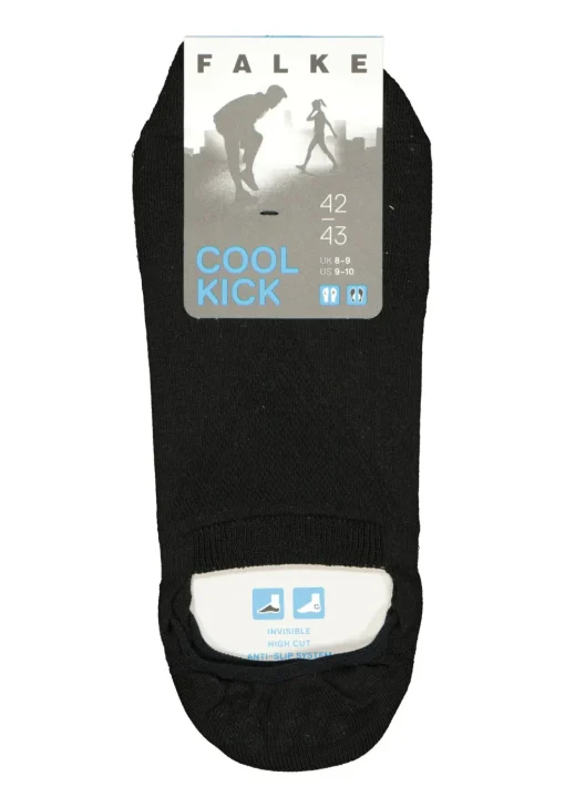 FALKE Cool Kick invisible unisex sokken, zwart (black)