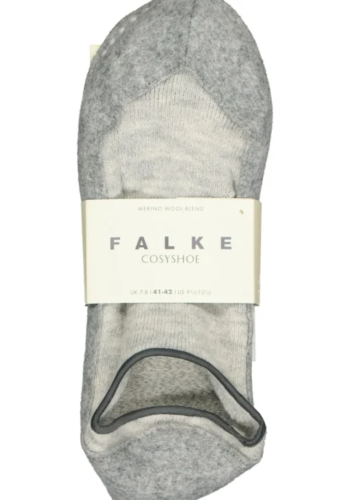 FALKE Cosyshoe dames huissokken, kort model, lichtgrijs (light grey)