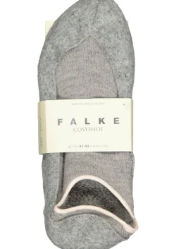 FALKE Cosyshoe dames huissokken, kort model, lichtgrijs (light grey)