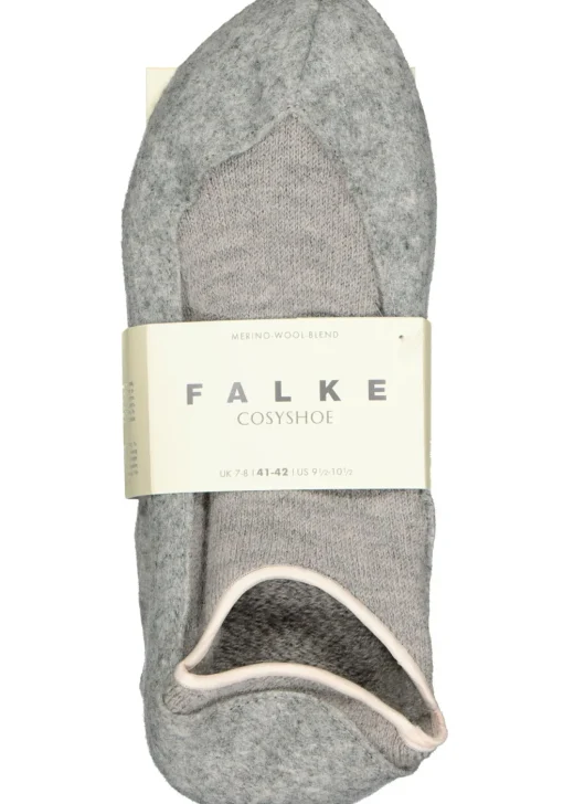 FALKE Cosyshoe dames huissokken, kort model, lichtgrijs (light grey)