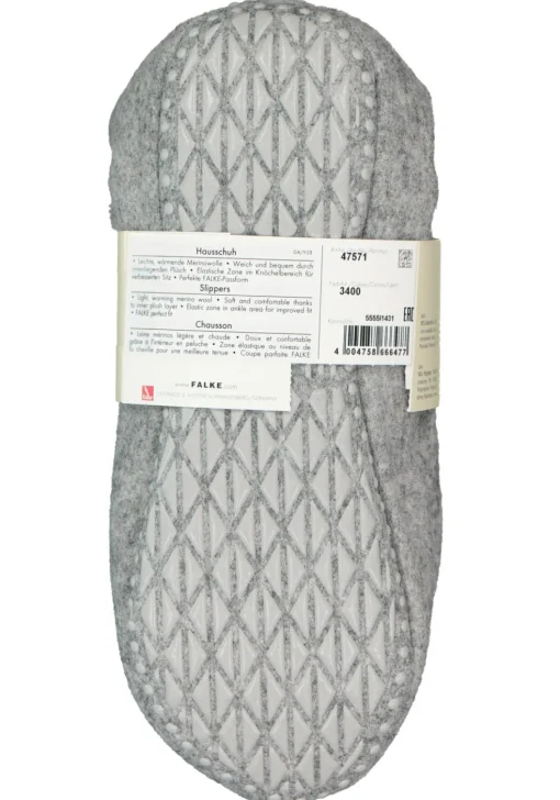 FALKE Cosyshoe dames huissokken, lichtgrijs (light grey)