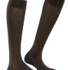 FALKE Cotton Touch dames kniekousen, bruin (dark brown)