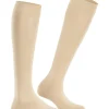 FALKE Cotton Touch dames kniekousen, creme (cream)