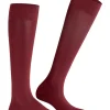 FALKE Cotton Touch dames kniekousen, donkerrood (barolo)