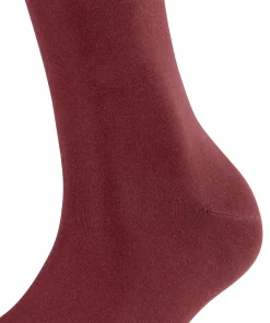 FALKE Cotton Touch dames kniekousen, donkerrood (barolo)