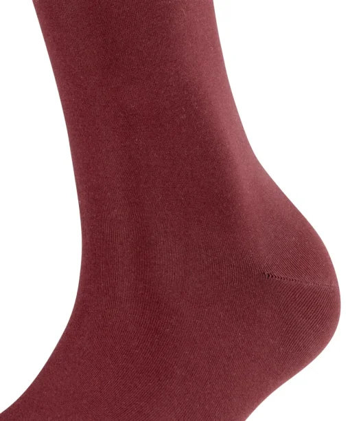 FALKE Cotton Touch dames kniekousen, donkerrood (barolo)