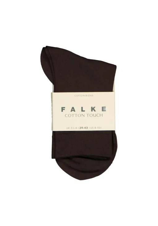 FALKE Cotton Touch damessokken, katoen, donkerbruin (dark brown)