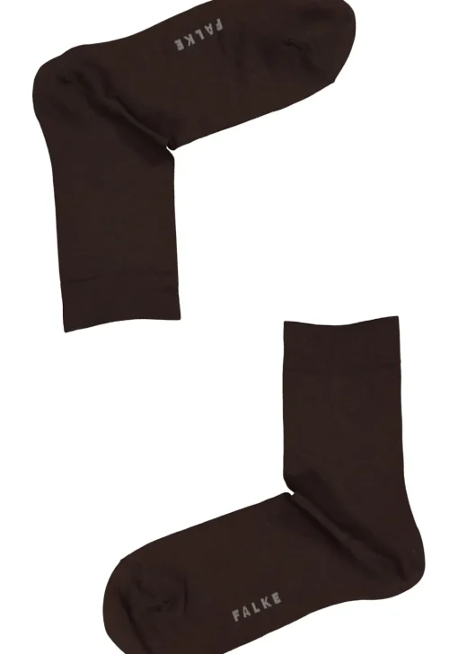 FALKE Cotton Touch damessokken, katoen, donkerbruin (dark brown)
