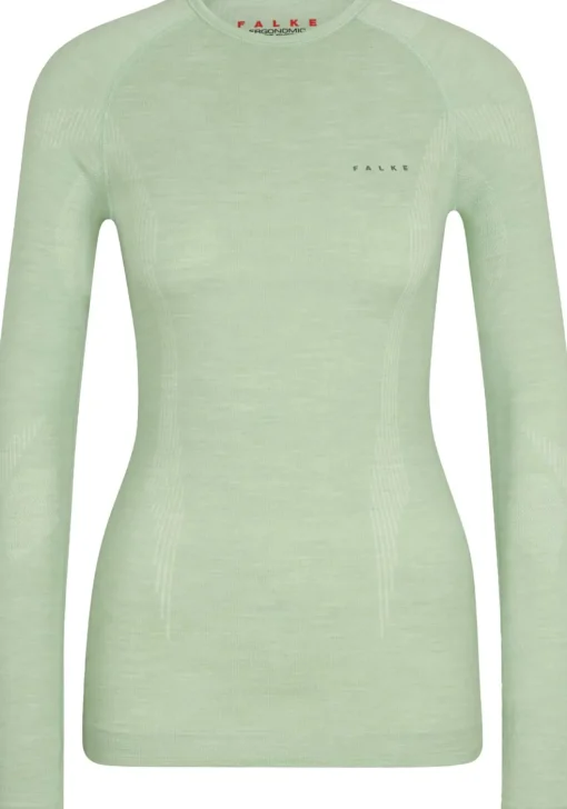 FALKE dames lange mouw shirt Wool-Tech, thermoshirt, groen (quiet green)