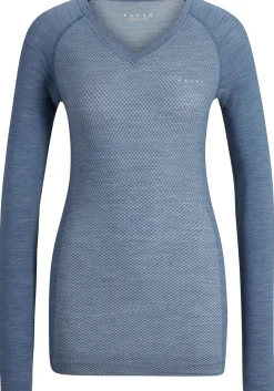 FALKE dames lange mouw shirt Wool-Tech Light, thermoshirt, blauw (capitain)