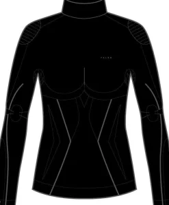 FALKE dames lange mouw shirt Maximum Warm, thermoshirt, zwart (black)