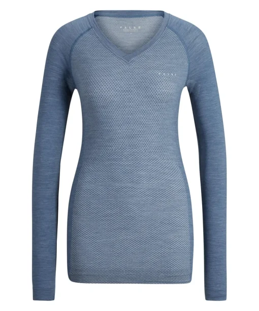 FALKE dames lange mouw shirt Wool-Tech Light, thermoshirt, blauw (capitain)