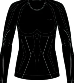 FALKE dames lange mouw shirt Maximum Warm, thermoshirt, zwart (black)