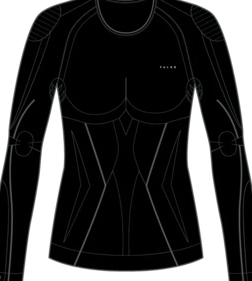 FALKE dames lange mouw shirt Maximum Warm, thermoshirt, zwart (black)