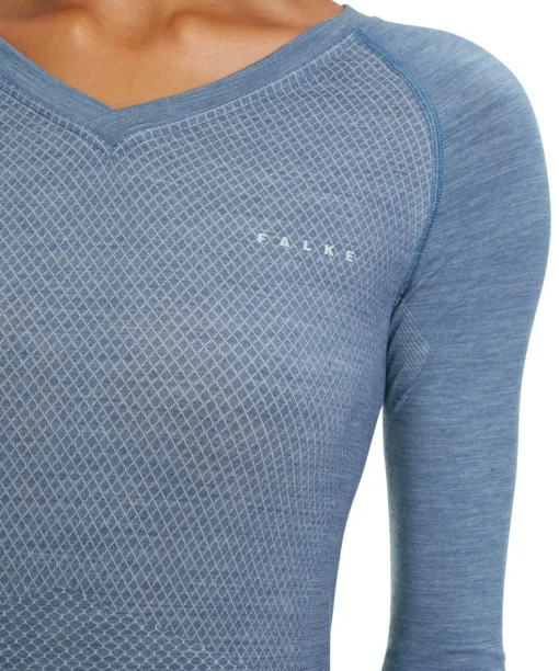 FALKE dames lange mouw shirt Wool-Tech Light, thermoshirt, blauw (capitain)