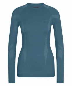 FALKE dames lange mouw shirt Wool-Tech, thermoshirt, blauw (capitain)
