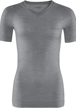 FALKE dames T-shirt Wool-Tech Light, thermoshirt, grijs (grey-heather)