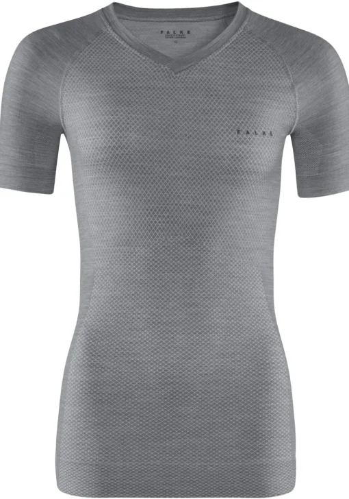 FALKE dames T-shirt Wool-Tech Light, thermoshirt, grijs (grey-heather)