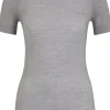 FALKE dames T-shirt Wool-Tech Light, thermoshirt, grijs (grey-heather)