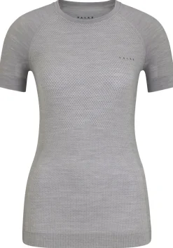 FALKE dames T-shirt Wool-Tech Light, thermoshirt, grijs (grey-heather)