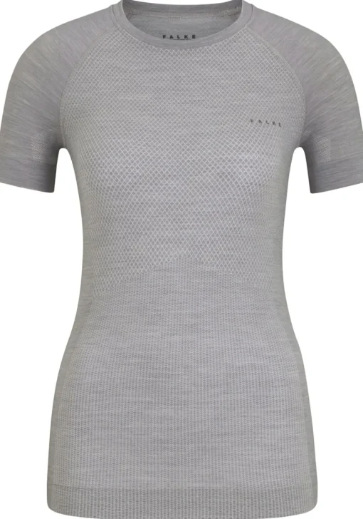 FALKE dames T-shirt Wool-Tech Light, thermoshirt, grijs (grey-heather)