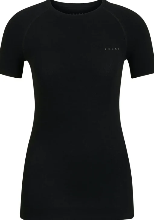 FALKE dames T-shirt Wool-Tech Light, thermoshirt, zwart (black)