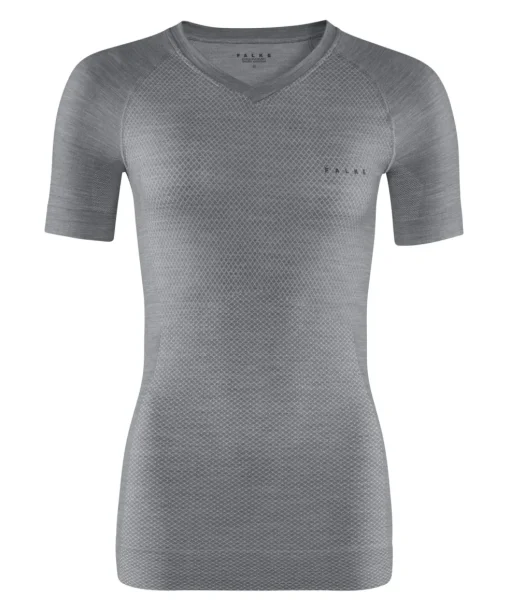 FALKE dames T-shirt Wool-Tech Light, thermoshirt, grijs (grey-heather)
