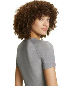 FALKE dames T-shirt Wool-Tech Light, thermoshirt, grijs (grey-heather)