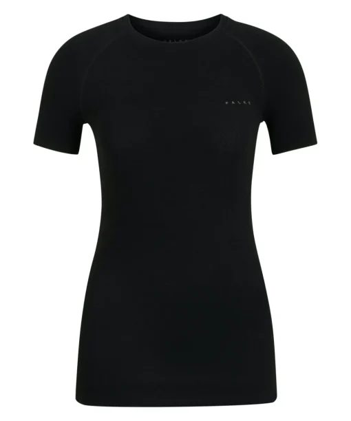 FALKE dames T-shirt Wool-Tech Light, thermoshirt, zwart (black)