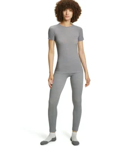 FALKE dames T-shirt Wool-Tech Light, thermoshirt, grijs (grey-heather)