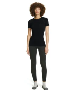 FALKE dames T-shirt Wool-Tech Light, thermoshirt, zwart (black)