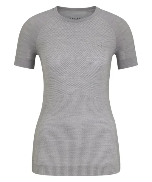 FALKE dames T-shirt Wool-Tech Light, thermoshirt, grijs (grey-heather)