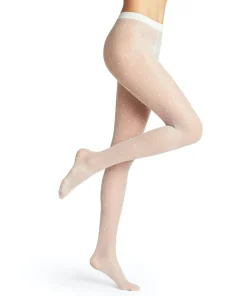 FALKE Dot 15 DEN dames panty, white