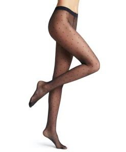 FALKE Dot 15 DEN dames panty, marine