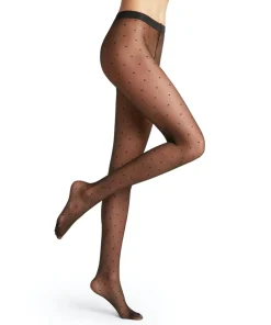 FALKE Dot 15 DEN dames panty, black